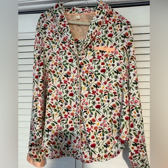 Anthropologie E by Eloise Sweet Dreams Floral Silky PJ Pajama Set - Picture 10 of 12